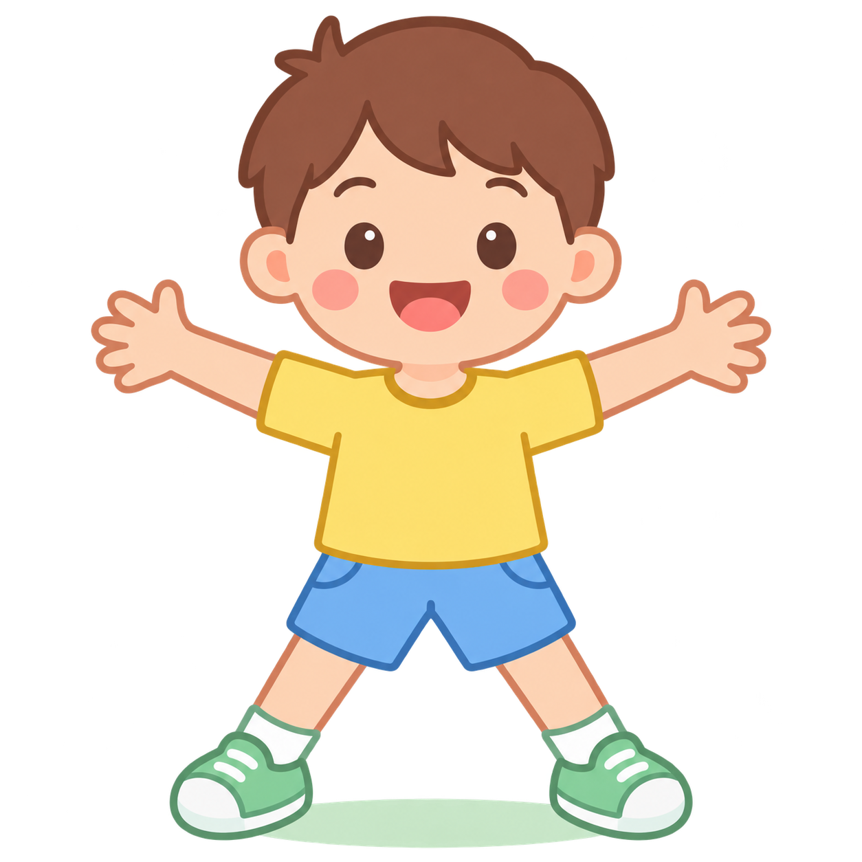 Lớn, hình người dang rộng hai tay và chân.