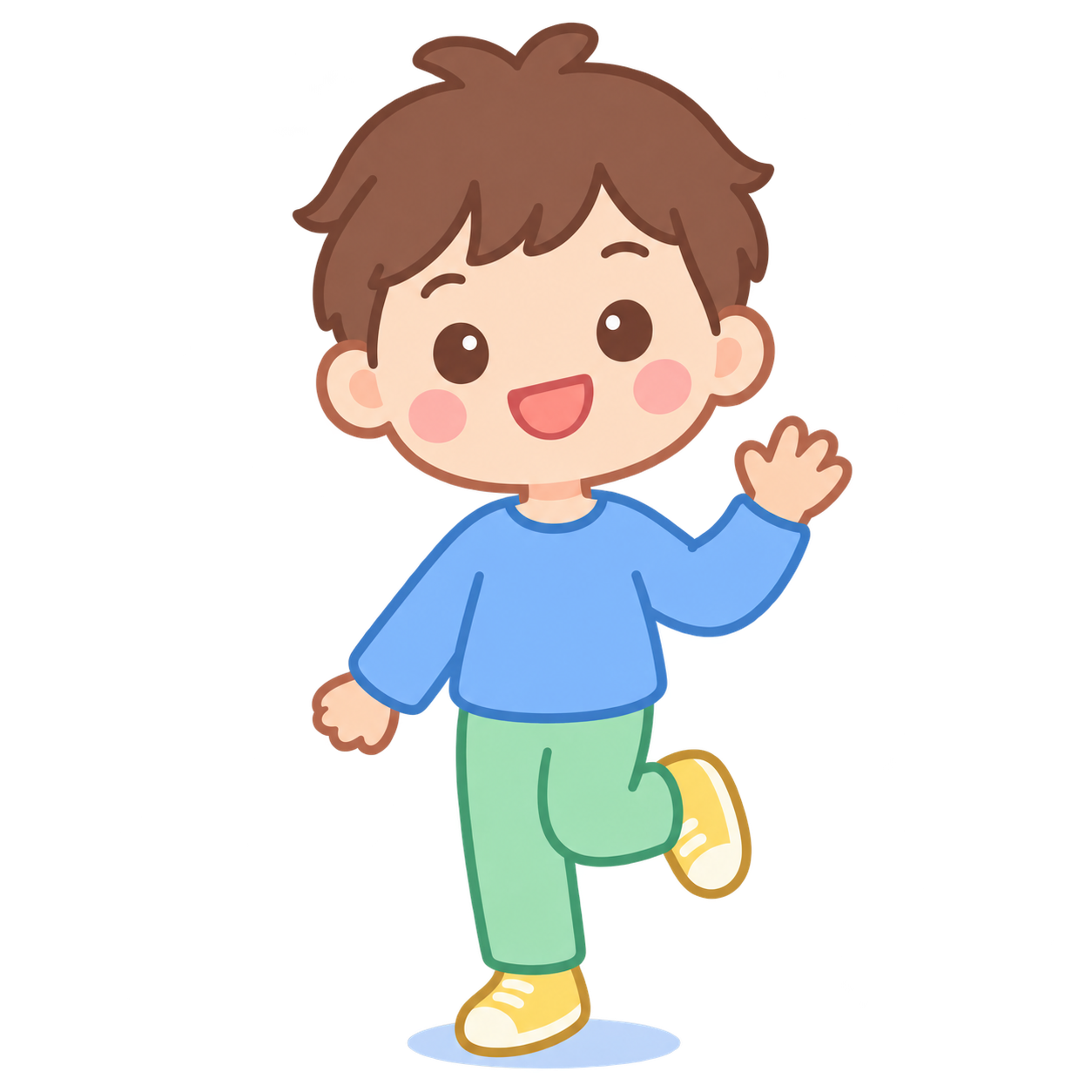 Què. Hình người đứng có chân không thẳng, cách viết khác: 兀.