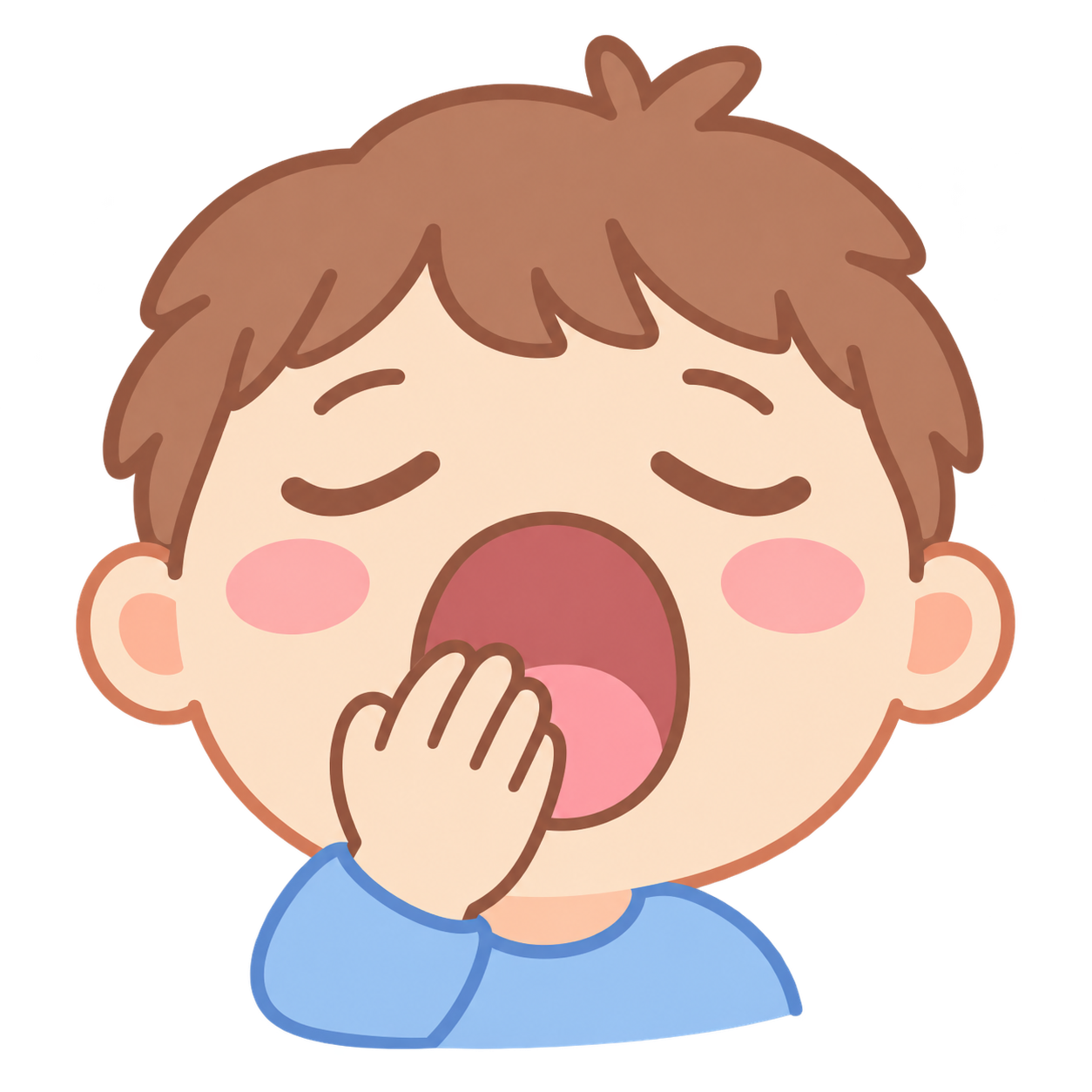 Há miệng hả hơi ra ngáp. Thiếu (khiếm nhã, khiếm khuyết).